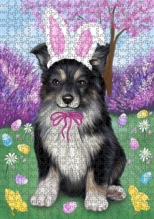 Australian Shepherd Dog Easter Holiday Puzzle with Photo Tin PUZL50160