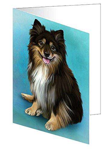 Australian Shepherd Dog Handmade Artwork Assorted Pets Greeting Cards and Note Cards with Envelopes for All Occasions and Holiday Seasons GCD49592