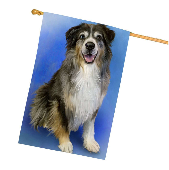 Australian Shepherd Dog House Flag FLG48486