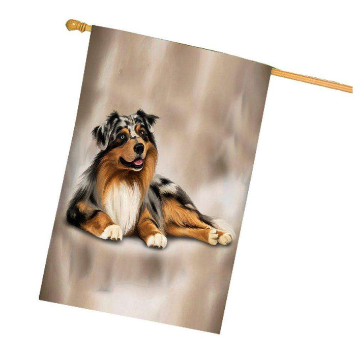 Australian Shepherd Dog House Flag HF001