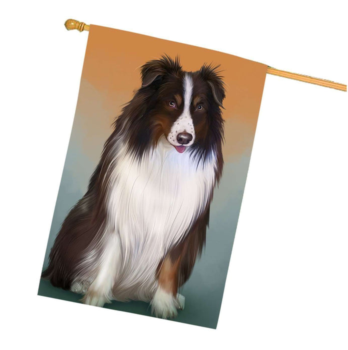 Australian Shepherd Dog House Flag HF206