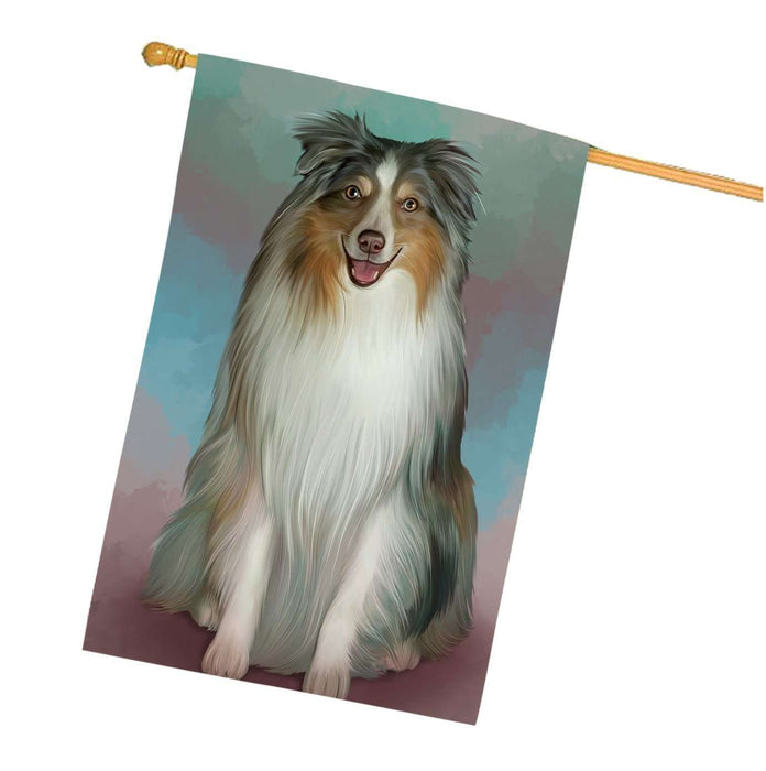 Australian Shepherd Dog House Flag HF208