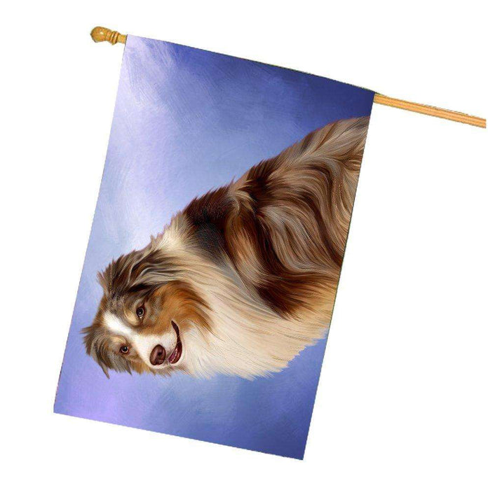 Australian Shepherd Dog House Flag