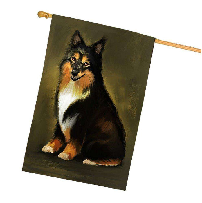 Australian Shepherd Dog House Flag