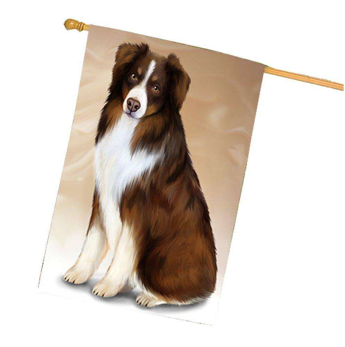 Australian Shepherd Dog House Flag