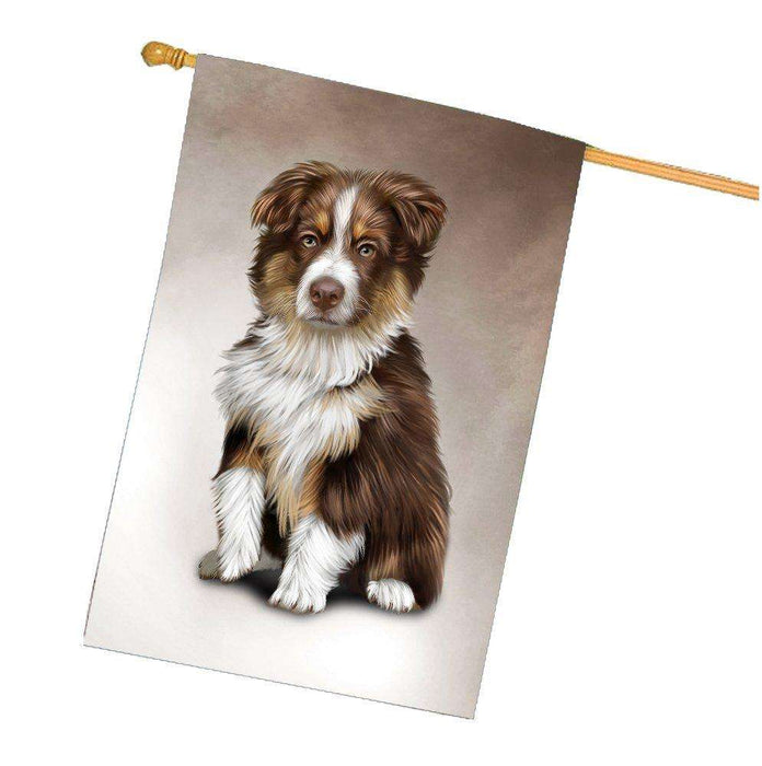 Australian Shepherd Dog House Flag