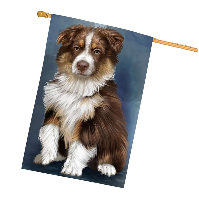 Australian Shepherd Dog House Flag