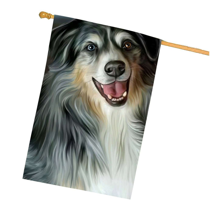 Australian Shepherd Dog House Flag