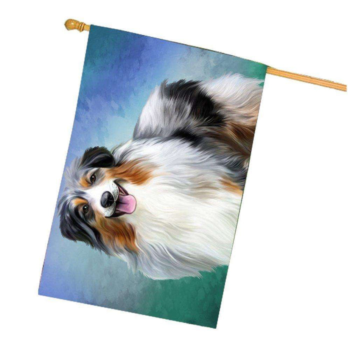 Australian Shepherd Dog House Flag