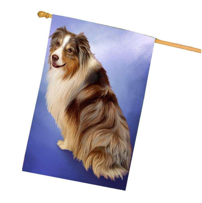 Australian Shepherd Dog House Flag