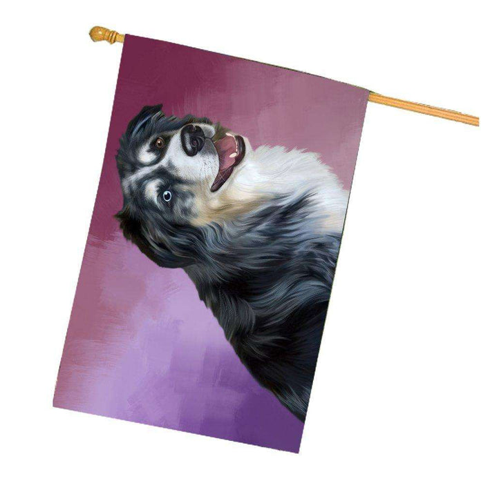 Australian Shepherd Dog House Flag