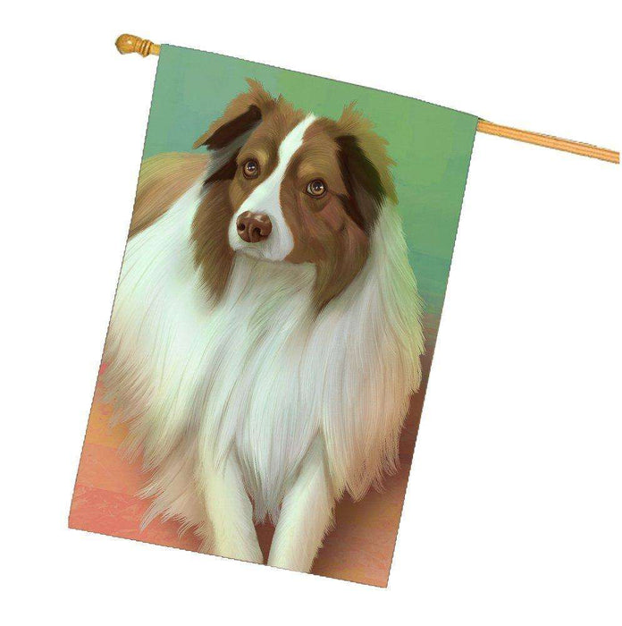 Australian Shepherd Dog House Flag