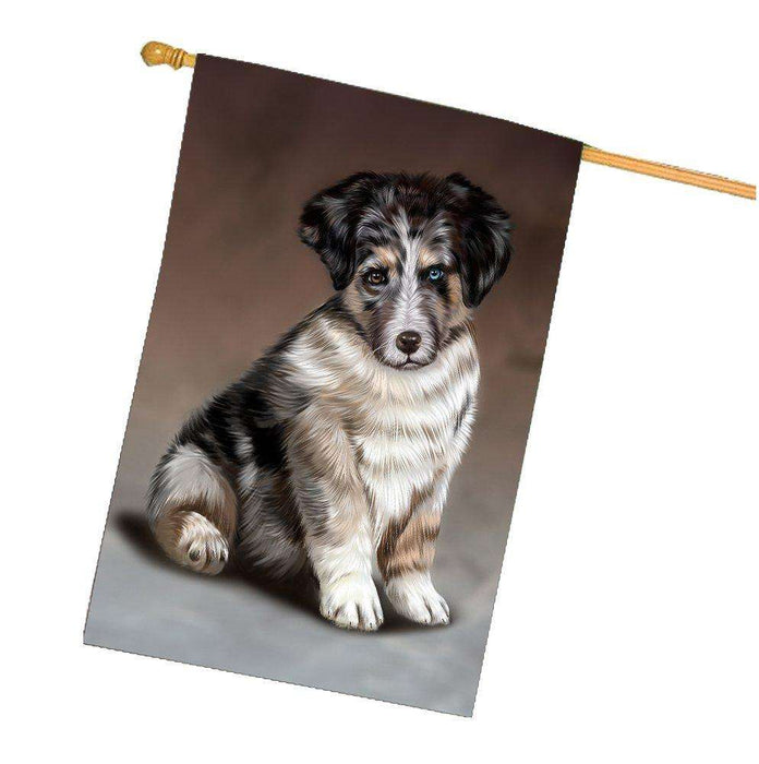 Australian Shepherd Dog House Flag