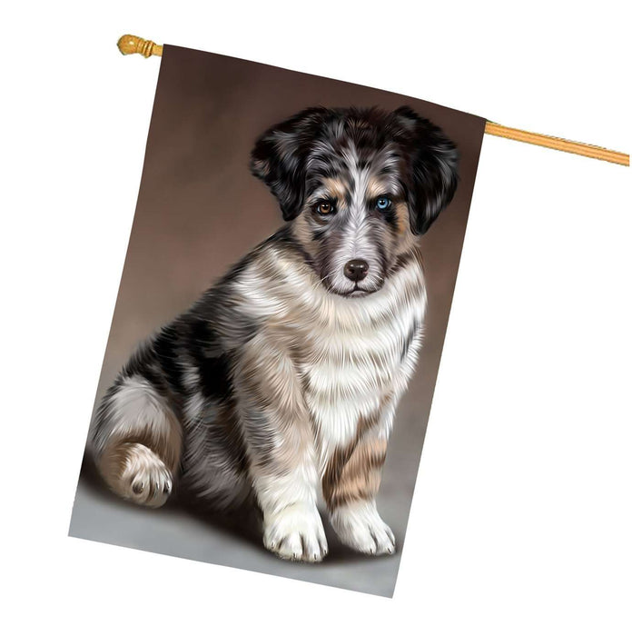 Australian Shepherd Dog House Flag