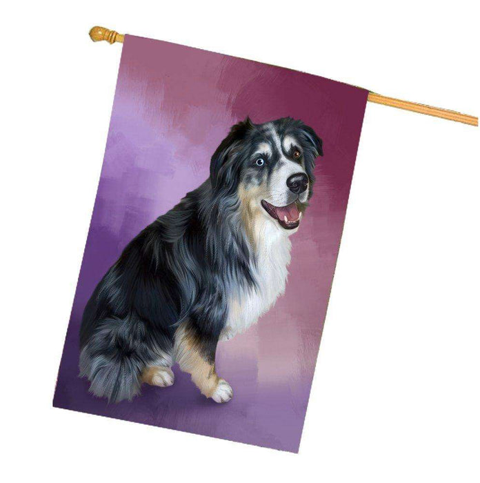 Australian Shepherd Dog House Flag