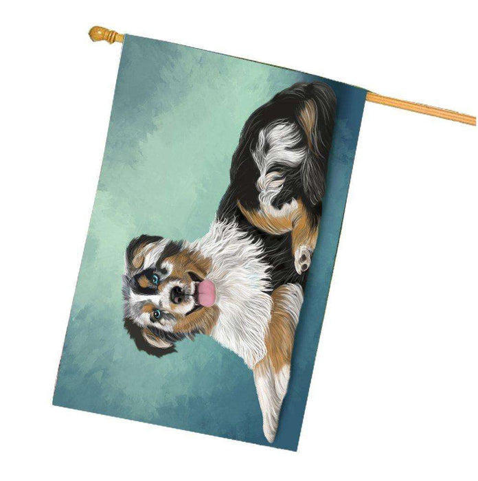 Australian Shepherd Dog House Flag