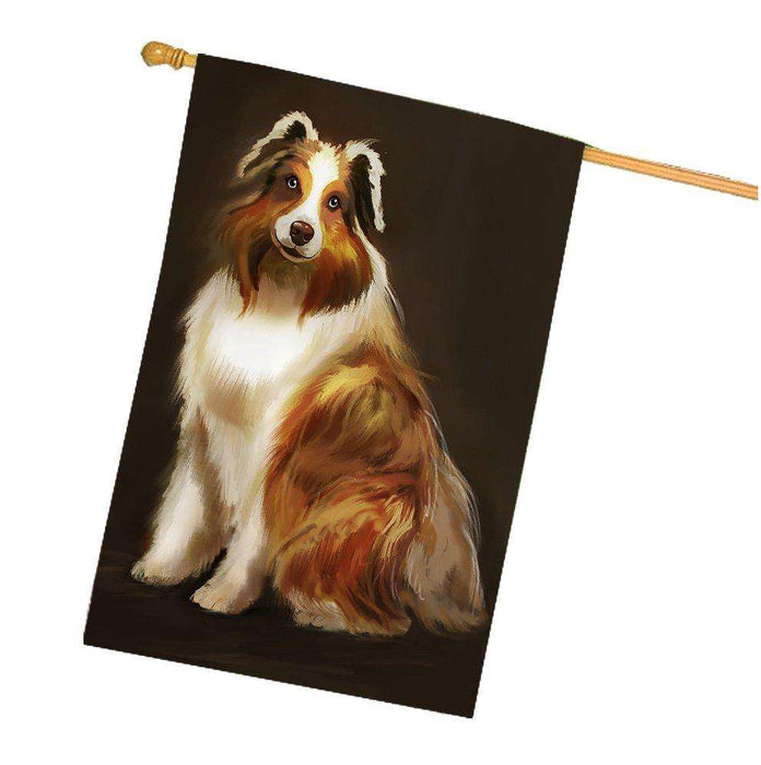 Australian Shepherd Dog House Flag