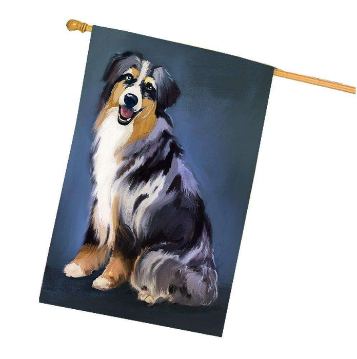 Australian Shepherd Dog House Flag