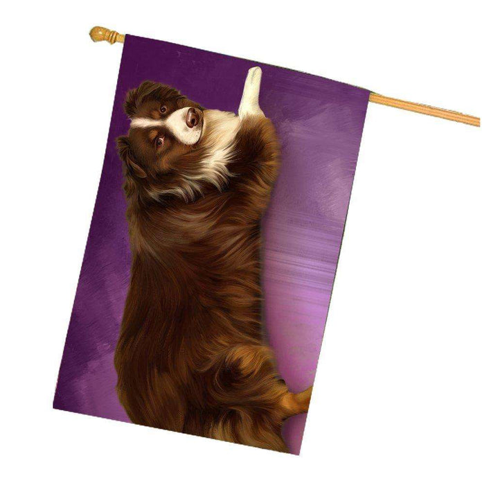 Australian Shepherd Dog House Flag