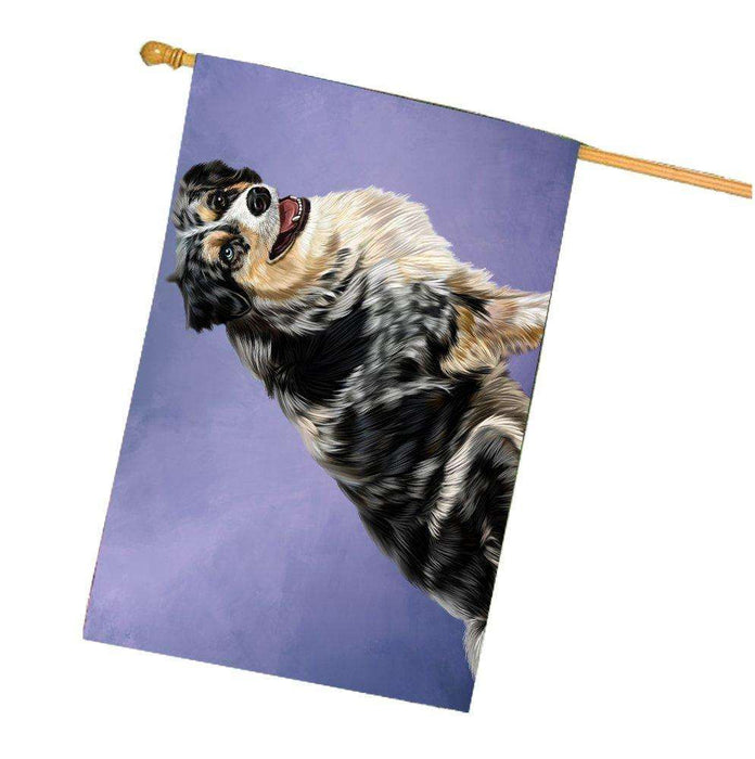 Australian Shepherd Dog House Flag