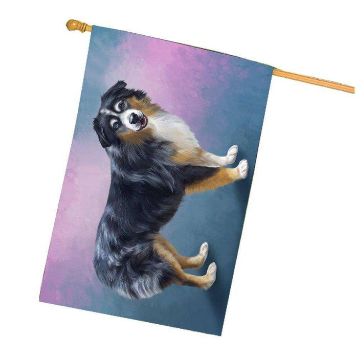 Australian Shepherd Dog House Flag