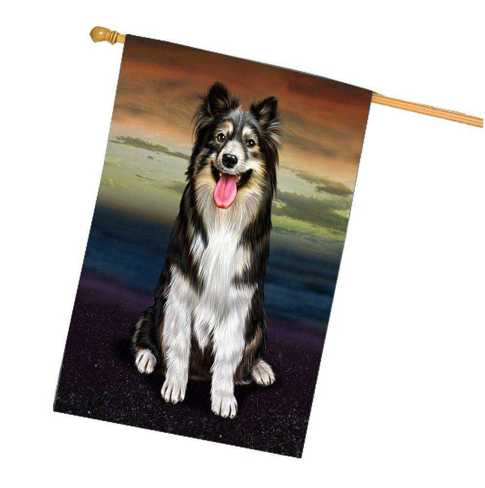 Australian Shepherd Dog House Flag