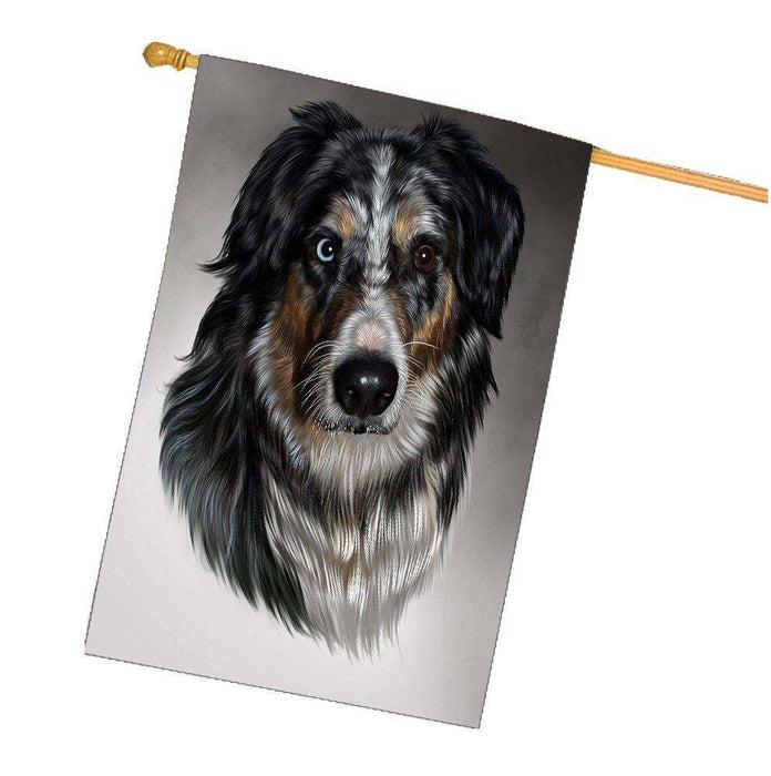 Australian Shepherd Dog House Flag