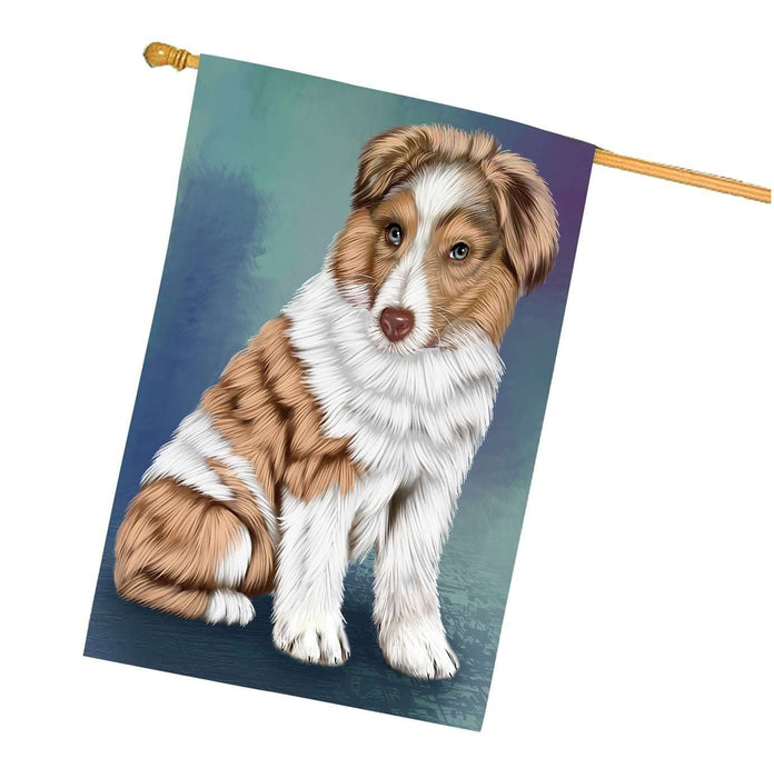 Australian Shepherd Dog House Flag