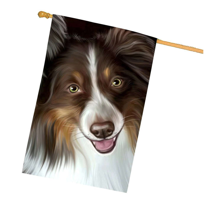 Australian Shepherd Dog House Flag