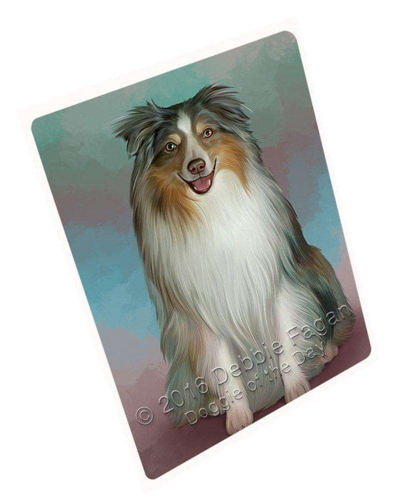 Australian Shepherd Dog Large Refrigerator / Dishwasher Magnet D096