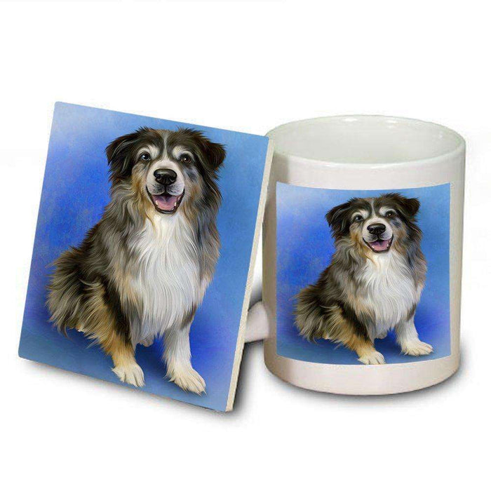 Australian Shepherd Dog Mug and Coaster Set MUC48465