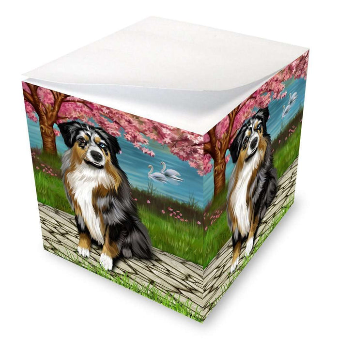 Australian Shepherd Dog Note Cube