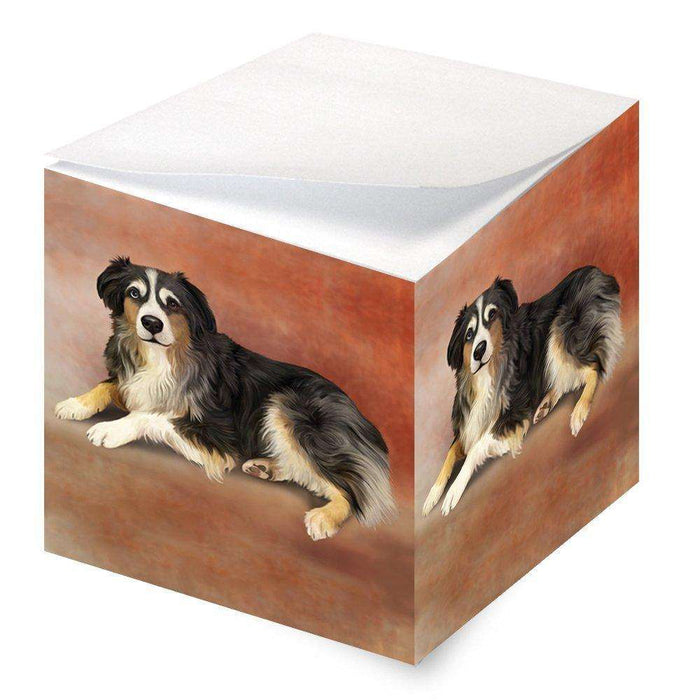 Australian Shepherd Dog Note Cube