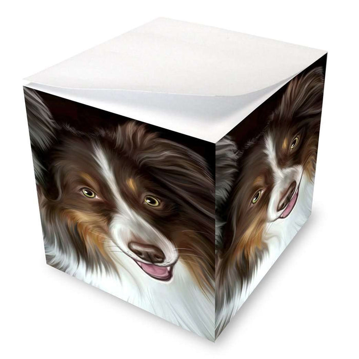 Australian Shepherd Dog Note Cube