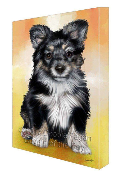 Australian Shepherd Dog Painting Printed on Canvas Wall Art Signed