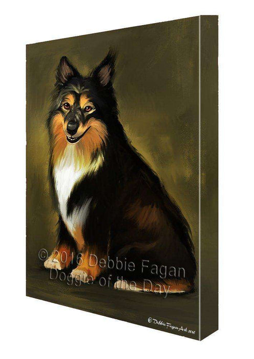 Australian Shepherd Dog Painting Printed on Canvas Wall Art