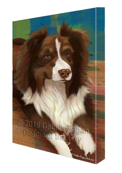 Australian Shepherd Dog Painting Printed on Canvas Wall Art