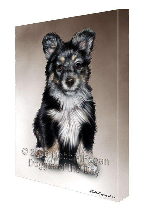 Australian Shepherd Dog Painting Printed on Canvas Wall Art