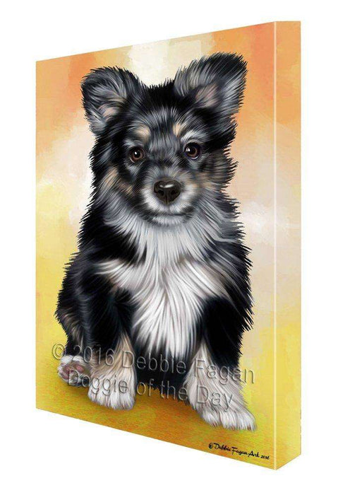 Australian Shepherd Dog Painting Printed on Canvas Wall Art