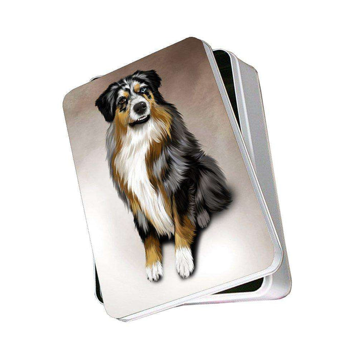 Australian Shepherd Dog Photo Storage Tin