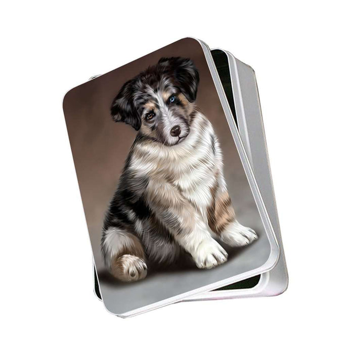 Australian Shepherd Dog Photo Storage Tin