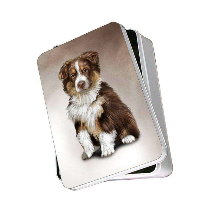 Australian Shepherd Dog Photo Storage Tin