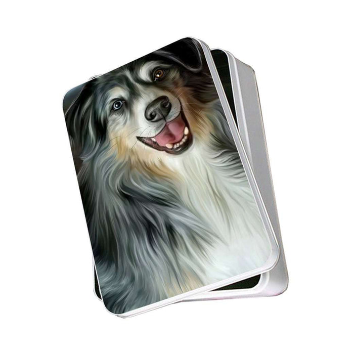 Australian Shepherd Dog Photo Storage Tin