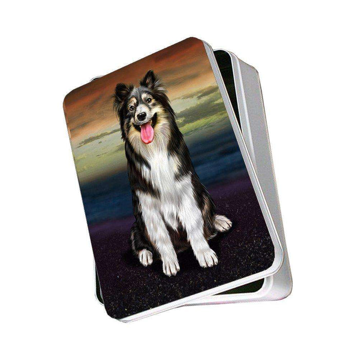 Australian Shepherd Dog Photo Storage Tin