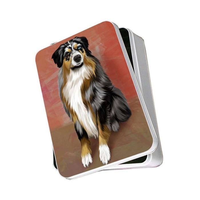 Australian Shepherd Dog Photo Storage Tin