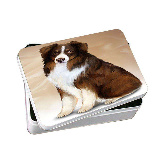 Australian Shepherd Dog Photo Storage Tin