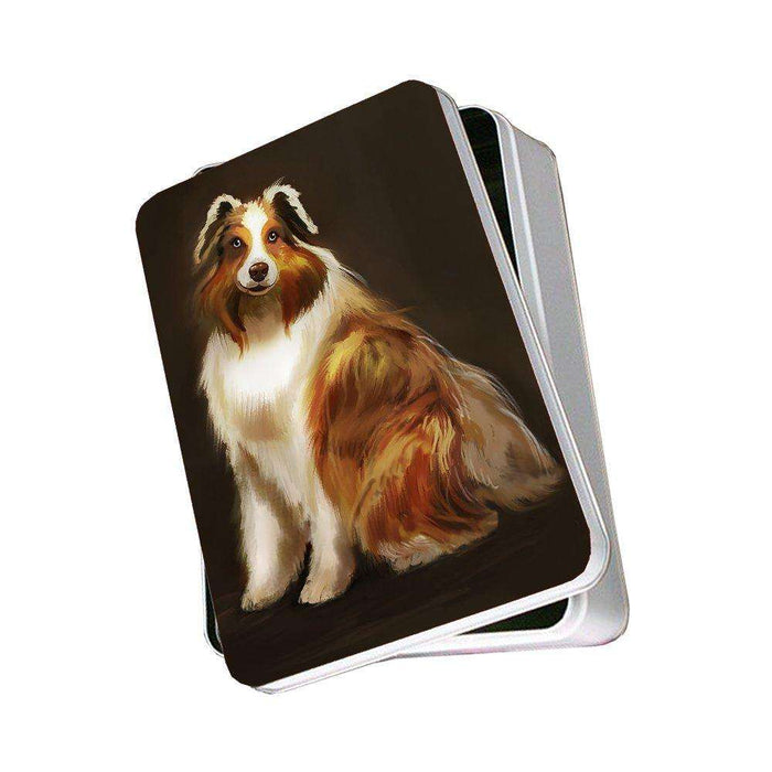 Australian Shepherd Dog Photo Storage Tin