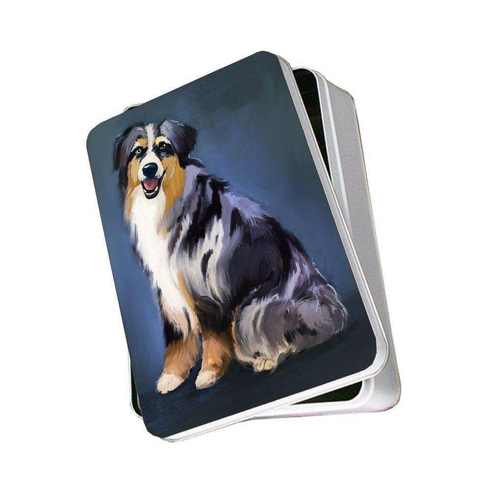 Australian Shepherd Dog Photo Storage Tin