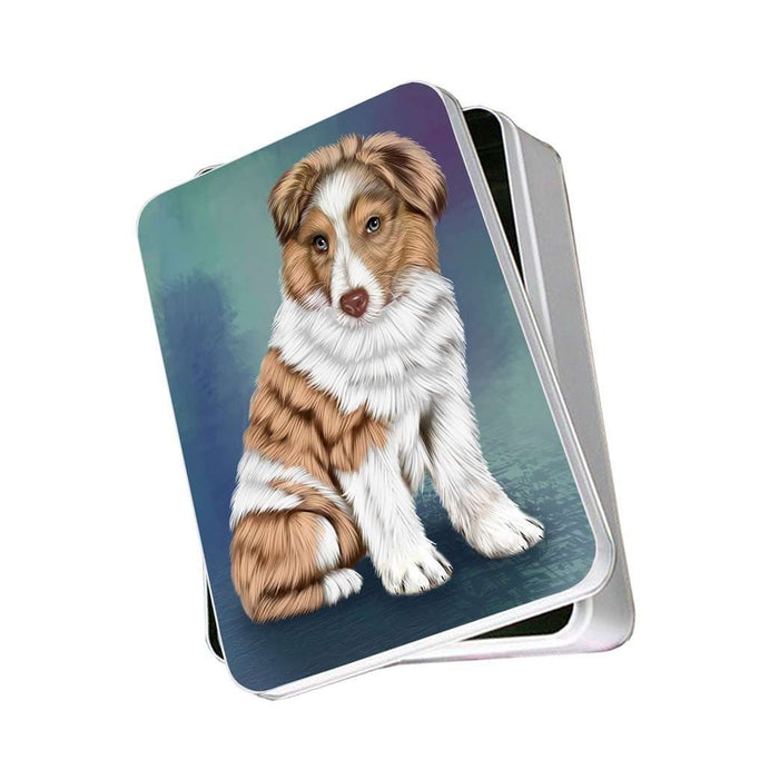 Australian Shepherd Dog Photo Storage Tin