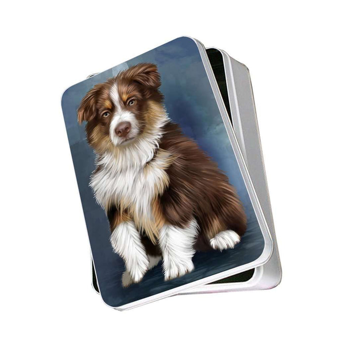 Australian Shepherd Dog Photo Storage Tin